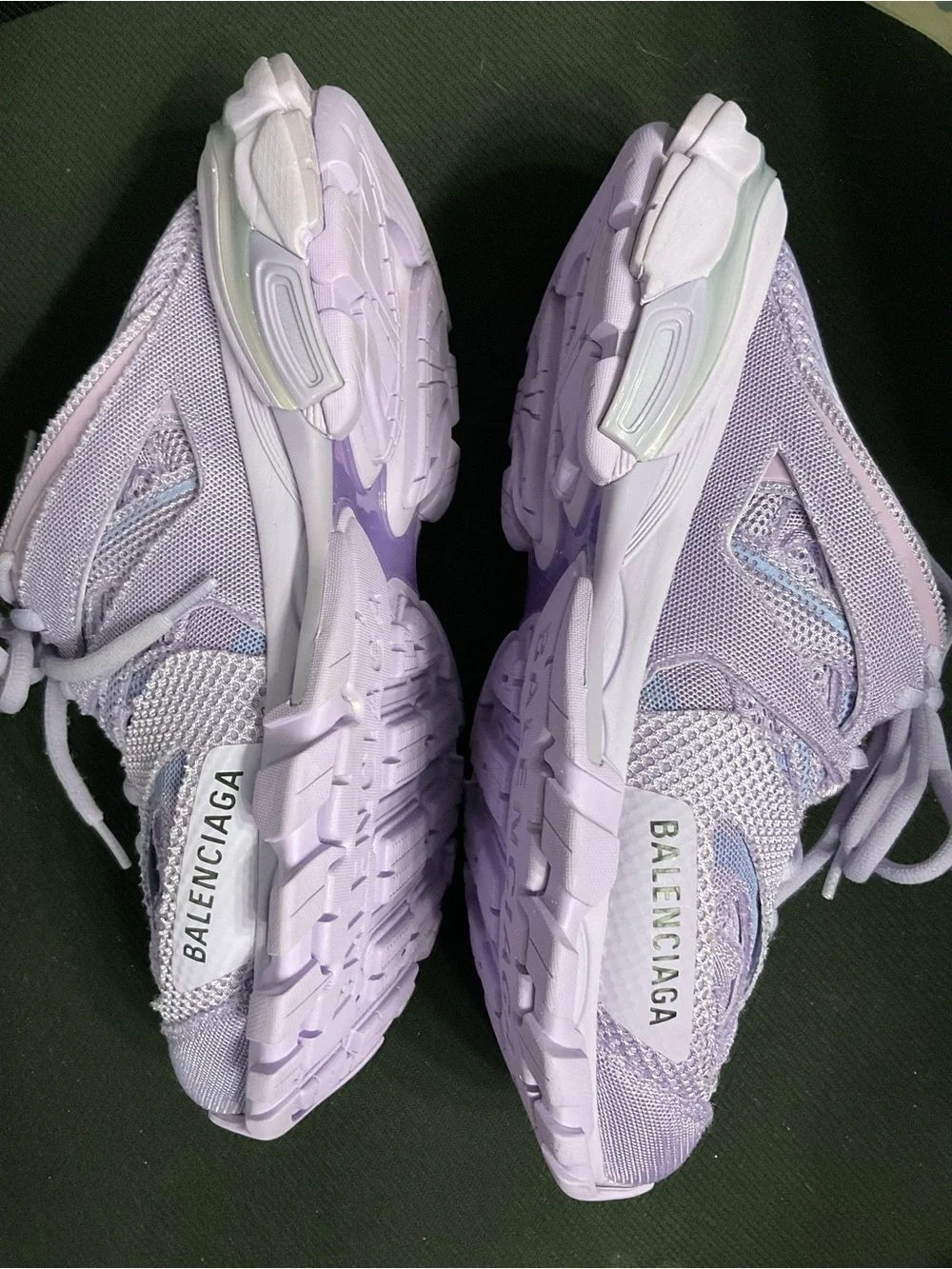 Balenciaga Women's Lilac Track Mules Style 653813 Size 38 US 8 New without Box